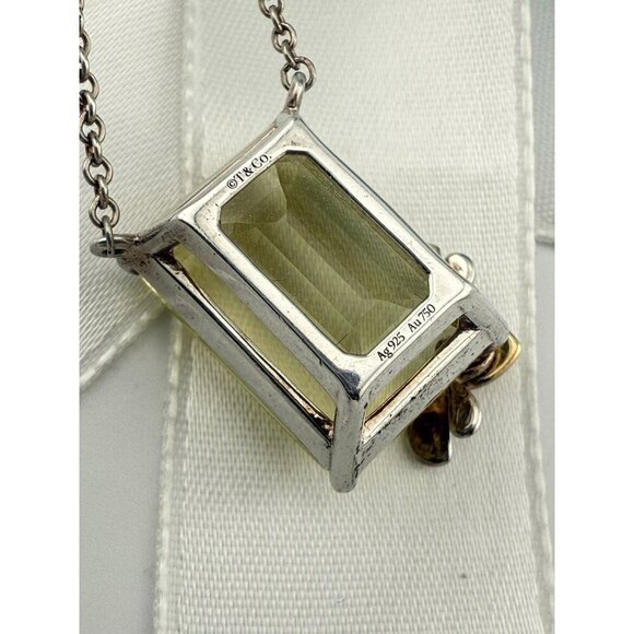 Tiffany & Co. Lemon Quartz Love Bug Sparkler Necklace Sterling Silver 18-20" - Picture 6 of 10
